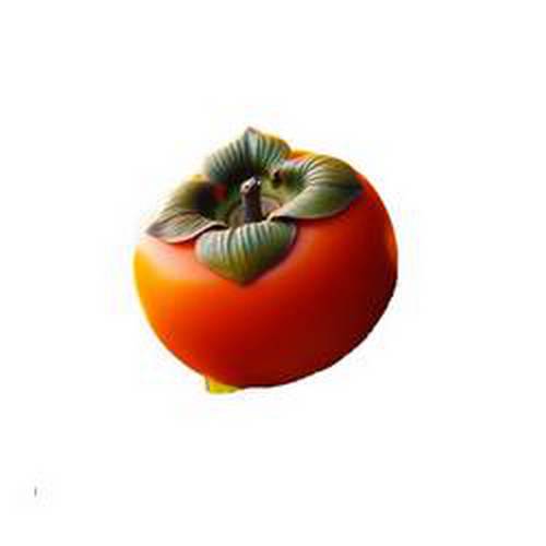 Kaki entier et coupé, montrant la chair orangée